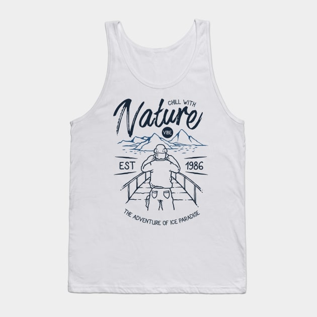 Nature Outdoors Chill Vibes Mountains 1986 Ice Paradise Tank Top by MrWatanabe